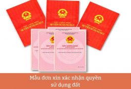 mẫu đơn xin xác nhận quyền sử dụng đất